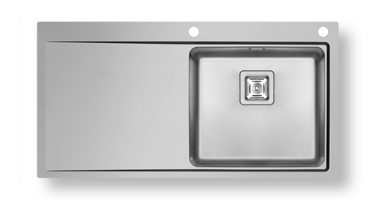 ΑΝΟΞΕΙΔΩΤΟΣ ΝΕΡΟΧΥΤΗΣ ΚΟΥΖΙΝΑΣ PYRAMIS OLYNTHOS 1B 1D 100x52εκ. ΓΟΥΡΝΑ ΔΕΞΙΑ 108911301