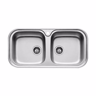 ΑΝΟΞΕΙΔΩΤΟΣ ΝΕΡΟΧΥΤΗΣ ΚΟΥΖΙΝΑΣ PYRAMIS JUMBO TWIN 2B 96x48εκ. 108718201