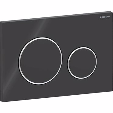 ΠΛΑΚΕΤΑ ΧΕΙΡΙΣΜΟΥ GEBERIT SIGMA 20 BLACK/BRIGHT CHROME 115.882.KM.1