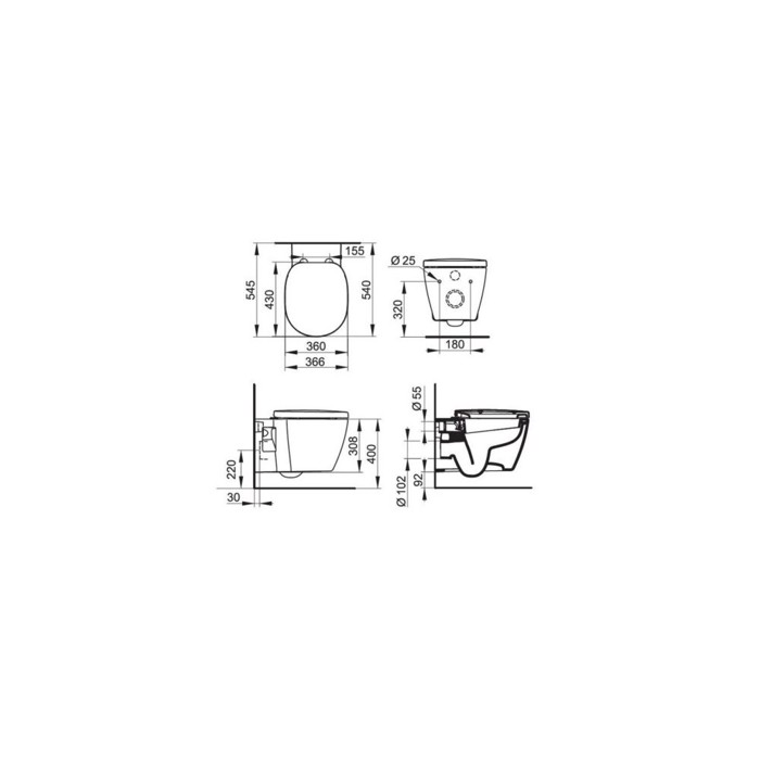 LEKANI KREMASTI IDEAL STANDARD CONNECT WC PACK E716601