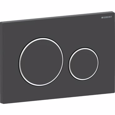 ΠΛΑΚΕΤΑ ΧΕΙΡΙΣΜΟΥ GEBERIT SIGMA 20 BLACK MATT/BRIGHT CHROME 115.882.14.1