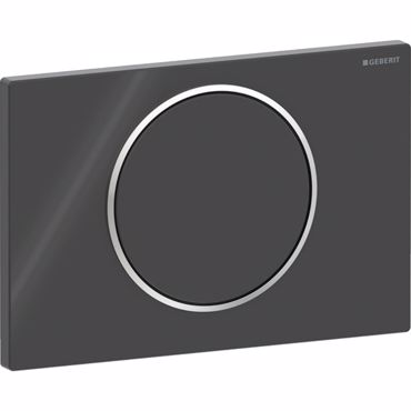 ΠΛΑΚΕΤΑ ΧΕΙΡΙΣΜΟΥ GEBERIT SIGMA 10 BLACK/BRIGHT CHROME 115.758.KM.5