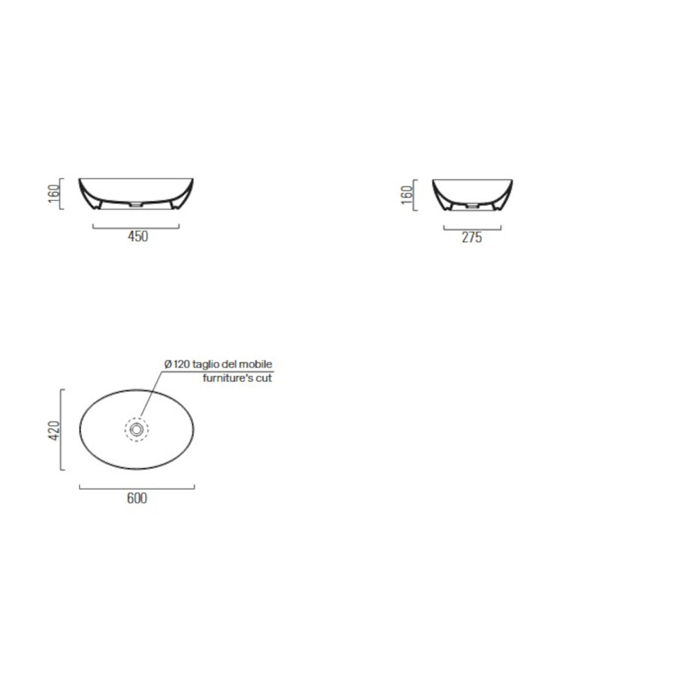 NIPTIRAS GSI PURA 60x42cm WHITE MATT 8842-301