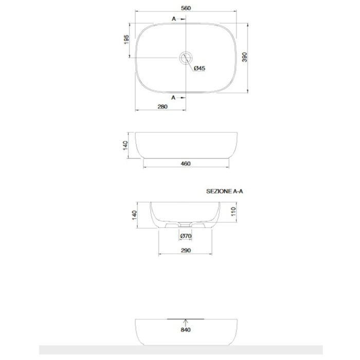 NIPTIRAS SCARABEO GLAM 56x39cm PEARL (WHITE MATT) 1804-301