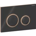 PLAKETA XEIRISMOu GEBERIT SIGMA 50 BRIGHT BLACK GLASS/BRIGHT RED GOLD 115.650.SJ.1