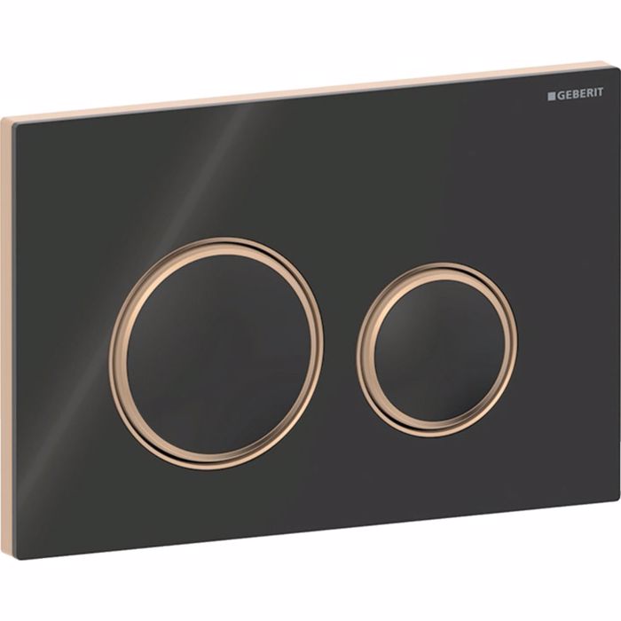 PLAKETA XEIRISMOu GEBERIT SIGMA 50 BRIGHT BLACK GLASS/BRIGHT RED GOLD 115.650.SJ.1