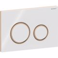 PLAKETA XEIRISMOu GEBERIT SIGMA 50 BRIGHT WHITE GLASS/BRIGHT RED GOLD 115.650.SI.1