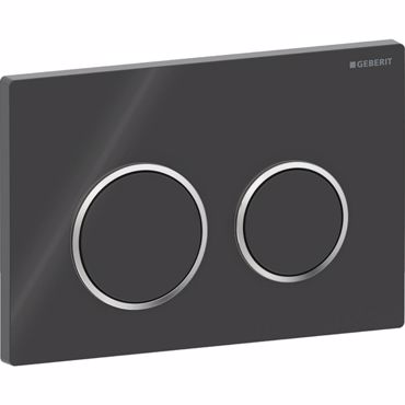 ΠΛΑΚΕΤΑ ΧΕΙΡΙΣΜΟΥ GEBERIT OMEGA 20 BLACK/BRIGHT CHROME 115.085.KM.1