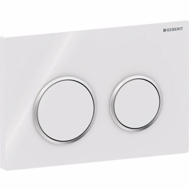 ΠΛΑΚΕΤΑ ΧΕΙΡΙΣΜΟΥ GEBERIT OMEGA 20 WHITE/BRIGHT CHROME 115.085.KJ.1