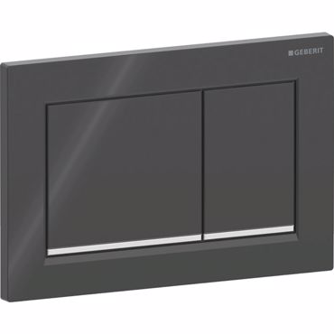 ΠΛΑΚΕΤΑ ΧΕΙΡΙΣΜΟΥ GEBERIT OMEGA 20 BLACK/BRIGHT CHROME 115.080.KM.1