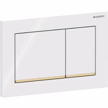 ΠΛΑΚΕΤΑ ΧΕΙΡΙΣΜΟΥ GEBERIT OMEGA 20 BRIGHT WHITE/BRIGHT GOLD 115.080.KK.1