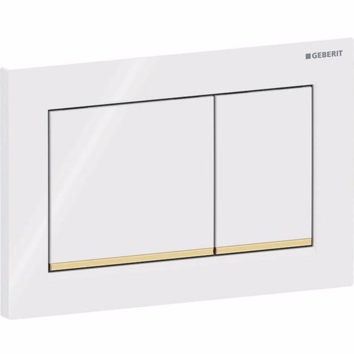 PLAKETA XEIRISMOu GEBERIT OMEGA 20 BRIGHT WHITE/BRIGHT GOLD 115.080.KK.1