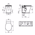 LEKANI u.P. IDEAL STANDARD CONNECT AIR AQUABLADE BACK TO WALL E004901