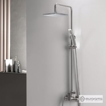 ΣΤΗΛΗ ΝΤΟΥΣ 2 ΕΞΟΔΩΝ EURORAMA QUADRA INOX FINISH 144065-110
