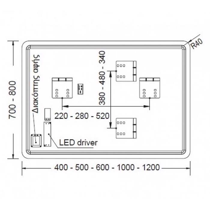 KAThREFTIS LED LUMINOR JOY 50x70ek JOY5070