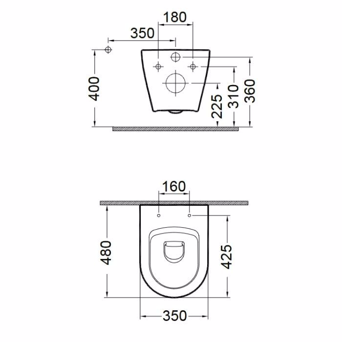 LEKANI BIANCO CERAMICA VITO VT 010 KREMASTI 48 CM VT0100SC-300