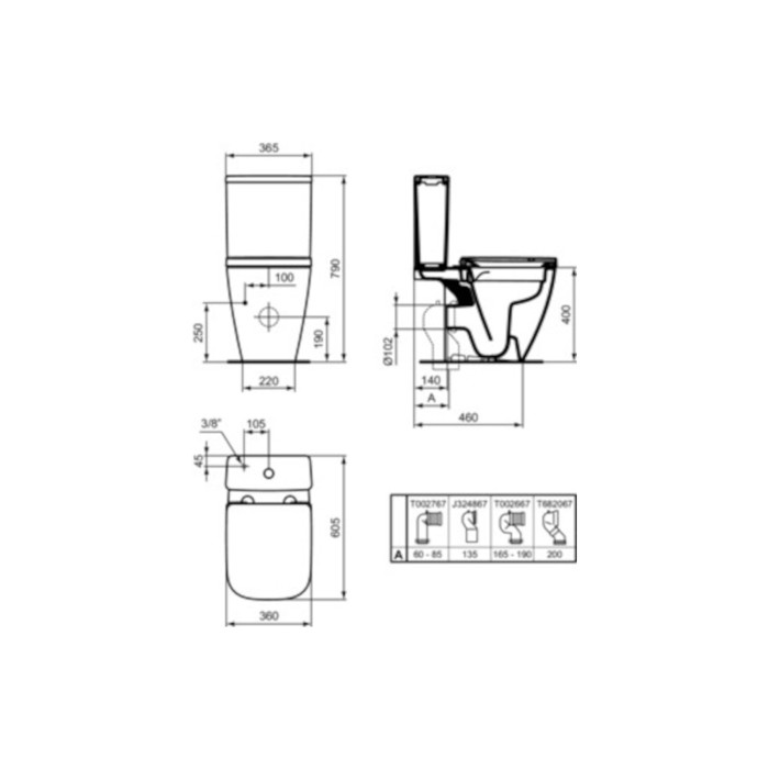 IDEAL STANDARD I.LIFE SPACE LEKANI X.P. T459601