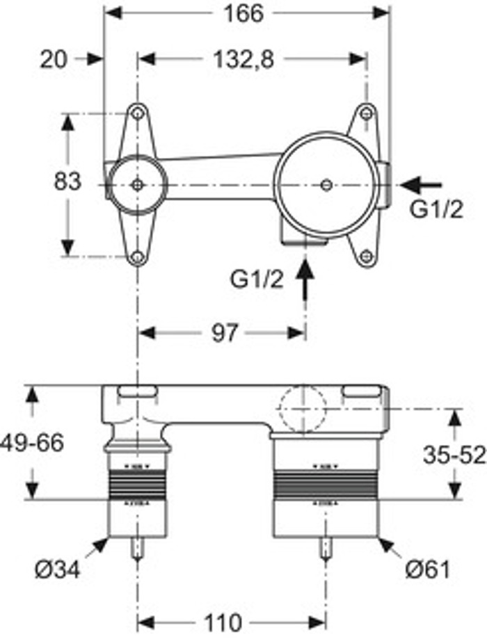 IDEAL STANDARD EDGE ESOTERIKO TMIMA ENTOIXIZOMENIS ANAMIKTIKIS MPATARIAS NIPTIROS A5948NU
