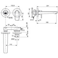 IDEAL STANDARD CONNECT AIR ENTOIXIZOMENI ANAMIKTIKI MPATARIA NIPTIROS ME ROuXOuNI 185mm A7029AA