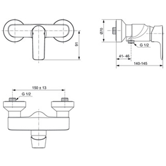 IDEAL STANDARD CONNECT AIR EPITOIXI ANAMIKTIKI MPATARIA NTOuS (MONO KORMOS) A7032A5