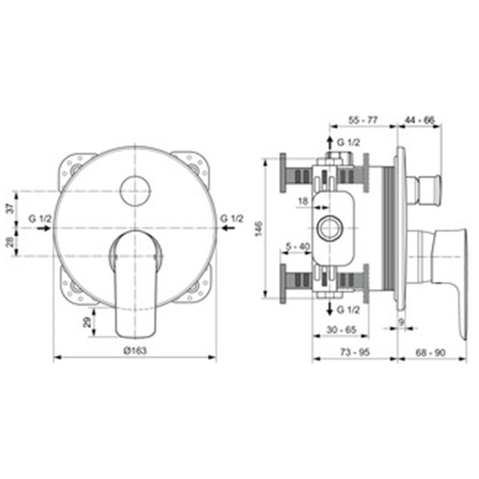 IDEAL STANDARD CONNECT AIR ENTOIXIZOMENI ANAMIKTIKI MPATARIA LOuTROu A7035A2