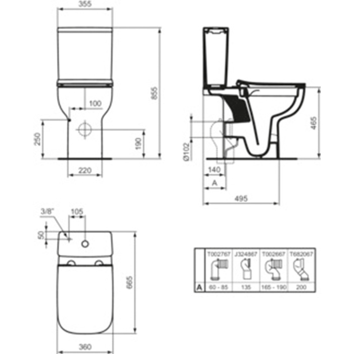 IDEAL STANDARD I.LIFE B SPACE KAZANAKI 2 LEITOuRGION T472301