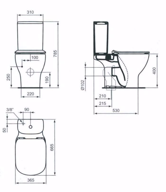 IDEAL STANDARD TESI LEKANI XP T008701 & KAThISMA SOFT CLOSING T352701 & KAZANAKI T356801 PLIRES SET