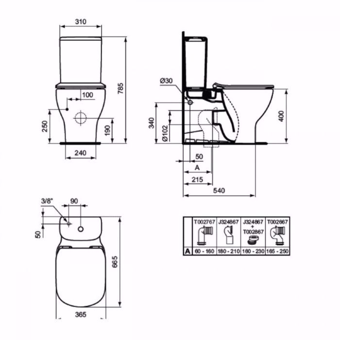 IDEAL STANDARD TESI LEKANI XP T008201 & KAThISMA SOFT CLOSING T352701 & KAZANAKI T356801 PLIRES SET