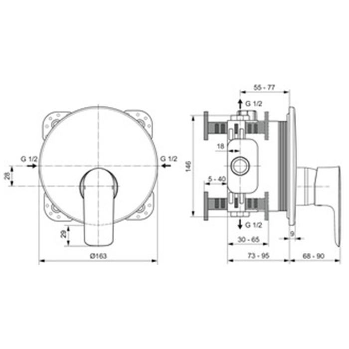 IDEAL STANDARD CONNECT AIR ENTOIXIZOMENI ANAMIKTIKI MPATARIA NTOuS A7034AA
