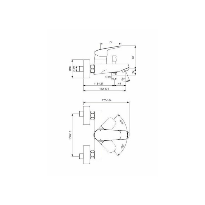 IDEAL STANDARD CERAFLEX ANAMIKTIKI MPATARIA B1721AA