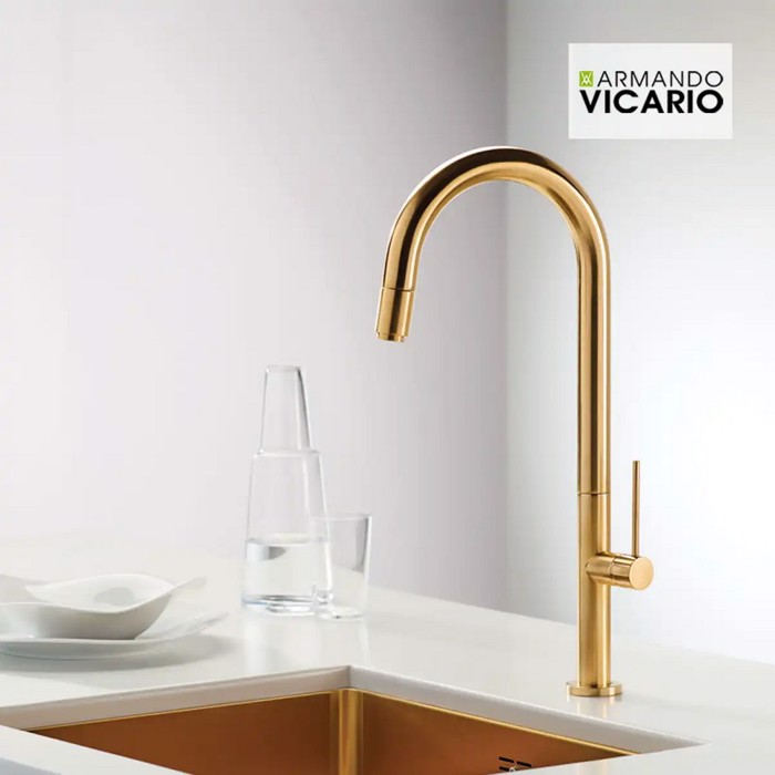 ARMANDO VICARIO MPATARIA KOuZINAS TOZO GRANITE 48780-201 GOLD BRUSHED