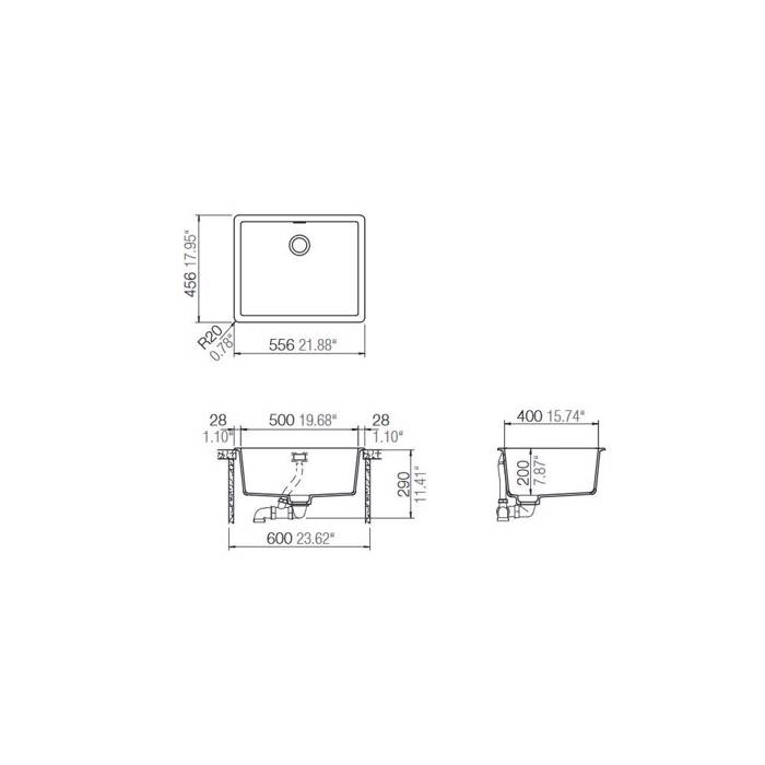 GANITENIOS NEROXuTIS KOuZINAS SCHOCK MANHATTAN  55.6x45.6ek. 30060U-1421 ASPHALT ENThETOS