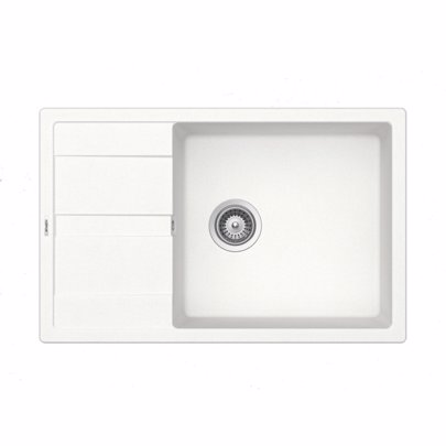 ΓΡΑΝΙΤΕΝΙΟΣ ΝΕΡΟΧΥΤΗΣ ΚΟΥΖΙΝΑΣ SCHOCK MANHATTAN  77x50εκ. 30180-1301 ALPINA/SUPERWHITE ΕΝΘΕΤΟΣ