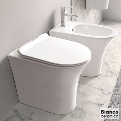 ΛΕΚΑΝΗ BIANCO CERAMICA AIDA AD 130 RIMLESS ΥΠ BACK TO WALL 52CM AD13000SC-300