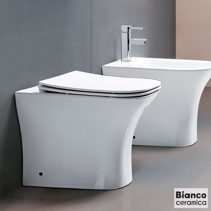 LEKANI BIANCO CERAMICA DELIA DL 130 RIMLESS uP BACK TO WALL 52CM DL13000SC-300