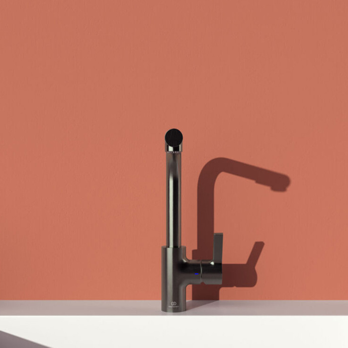IDEAL STANDARD GUSTO ΜΠΑΤΑΡΙΑ ΚΟΥΖΙΝΑΣ ΜΕ ΨΗΛΟ ΡΟΥΞΟΥΝΙ MAGNETIC GREY BD420A5 IDEAL STANDARD GUSTO MPATARIA KOuZINAS ME PsILO ROuXOuNI MAGNETIC GREY BD420A5