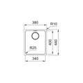 FRANKE NEROXuTIS MYTHOS INOX MuX 110-34 122.0703.790
