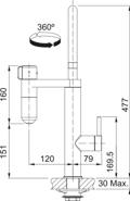 FRANKE MPATARIA KOuZINAS FRANKE VITAL CAPSULE MYTHOS ANAMEIKTIKI CHROME/GUN METAL 120.0621.229