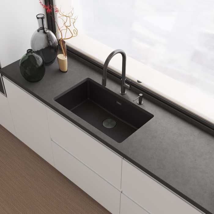 FRANKE MPATARIA KOuZINAS MARIS SLIM CLEAR WATER ANTHRACITE 120.0736.603