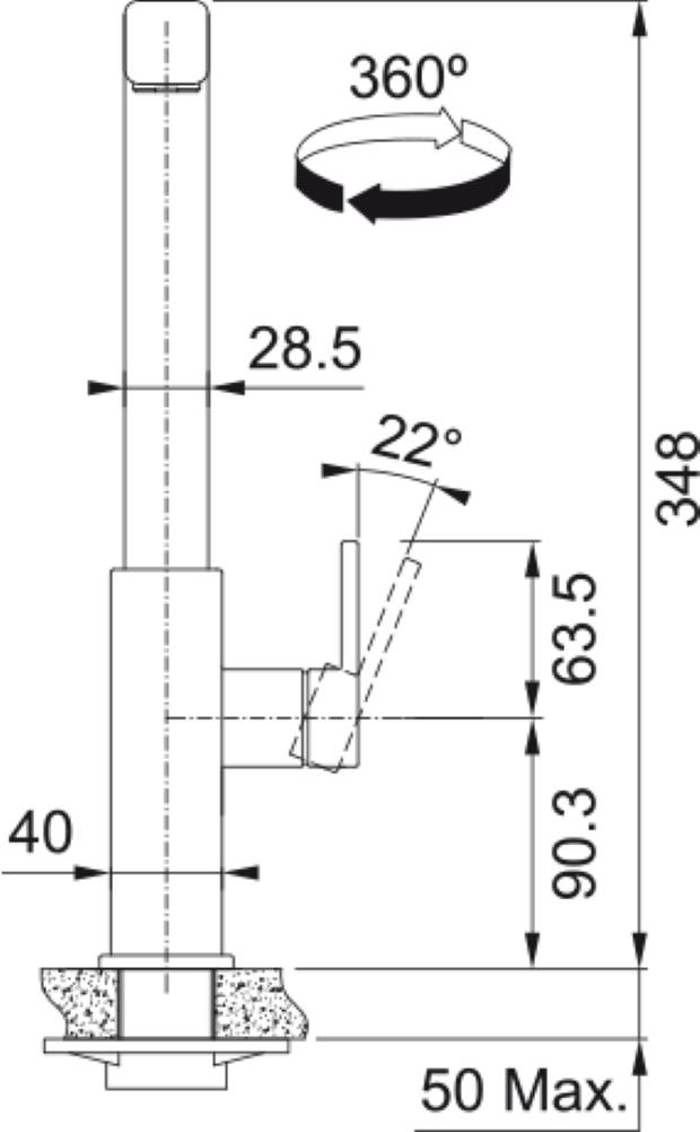 FRANKE MPATARIA KOuZINAS MYTHOS STEEL BLACK 115.0550.442