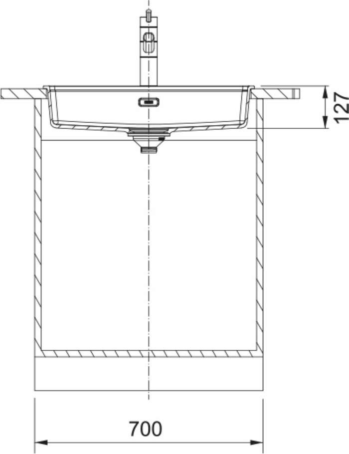 FRANKE NEROXuTIS MARIS CARE FRAGRANITE BOWL ENThETOS MRG 610-60 FTL CARE STONE GREY