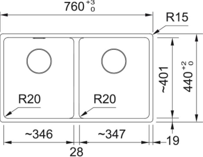 FRANKE NEROXuTIS ENThETOS TOTAL BLACK MATT MARIS MRG 620-35-35