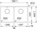 FRANKE NEROXuTIS ENThETOS MARIS MRG 620-35-35 ONYX 114.0706.173