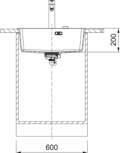 FRANKE NEROXuTIS CENTRO ENThETOS MARIS 610-54 STONE GREY 114.0674.067