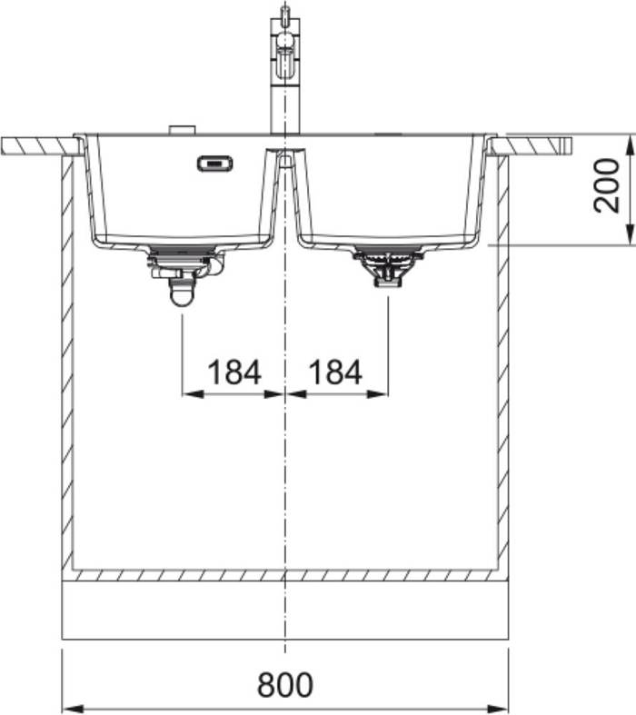 FRANKE NEROXuTIS CENTRO ENThETOS MARIS 620-34-34 POLAR WHITE