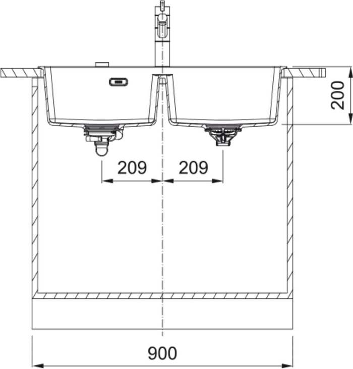 FRANKE NEROXuTIS CENTRO ENThETOS MARIS 620-39-39 POLAR WHITE