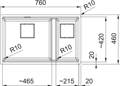 FRANKE NEROXuTIS KUBUS 2 uPOKAThIMENOS MYTHOS KNG 120 SLATE GREY 125.0719.576