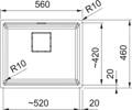 FRANKE NEROXuTIS KUBUS 2 uPOKAThIMENOS MYTHOS KNG 110-52 BLACK MATT 125.0675.243