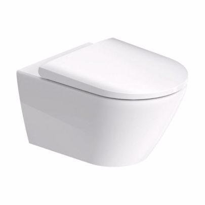 ΛΕΚΑΝΗ DURAVIT D-NEO 54 cm  RIMLESS ΛΕΥΚΟ ΓΥΑΛΙΣΤΕΡΟ ΣΕΤ 55770900A1