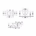 LEKANI DURAVIT D-NEO 54 cm  RIMLESS LEuKO GALISTERO SET 55770900A1